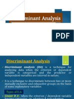 Discriminant Analysis