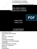 Lean and Agile Manufacturing: Prepared By: Pallavi Joshi