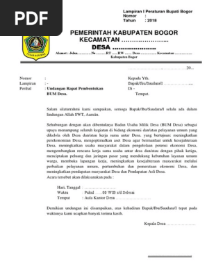 93 Contoh Undangan Rapat Bumdes Gratis