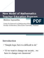 New Model of Mathematics Teacher Education Program: Maitree Inprasitha