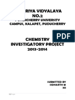 Chemistry Investigatory Project Setting of Cement
