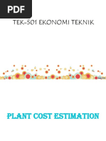 Plant Cost Estimation