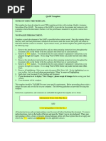 QASP Template: Notes On Using This Template