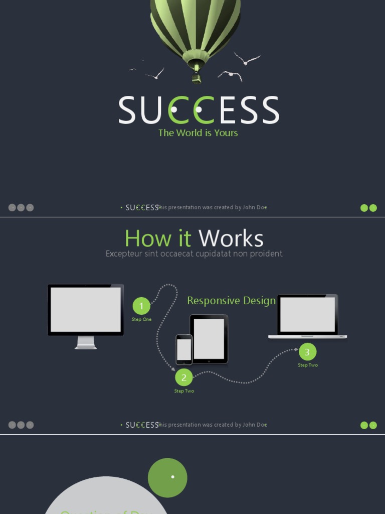 Success 16x9 Dark Green PDF Business Computing And Information