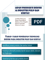 Penerapan Produksi Bersih Pada Industri Pulp Dan Kertas