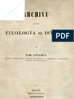 Archivu Pentru Filologia Şi Istoria, Nr. 01, 1 Ianuarie 1867