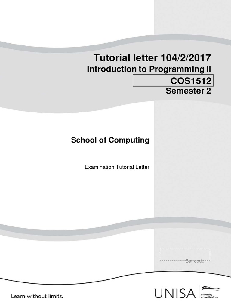 COS1512 Tutorial 104 Exam Info | PDF | Test (Assessment) | Computing