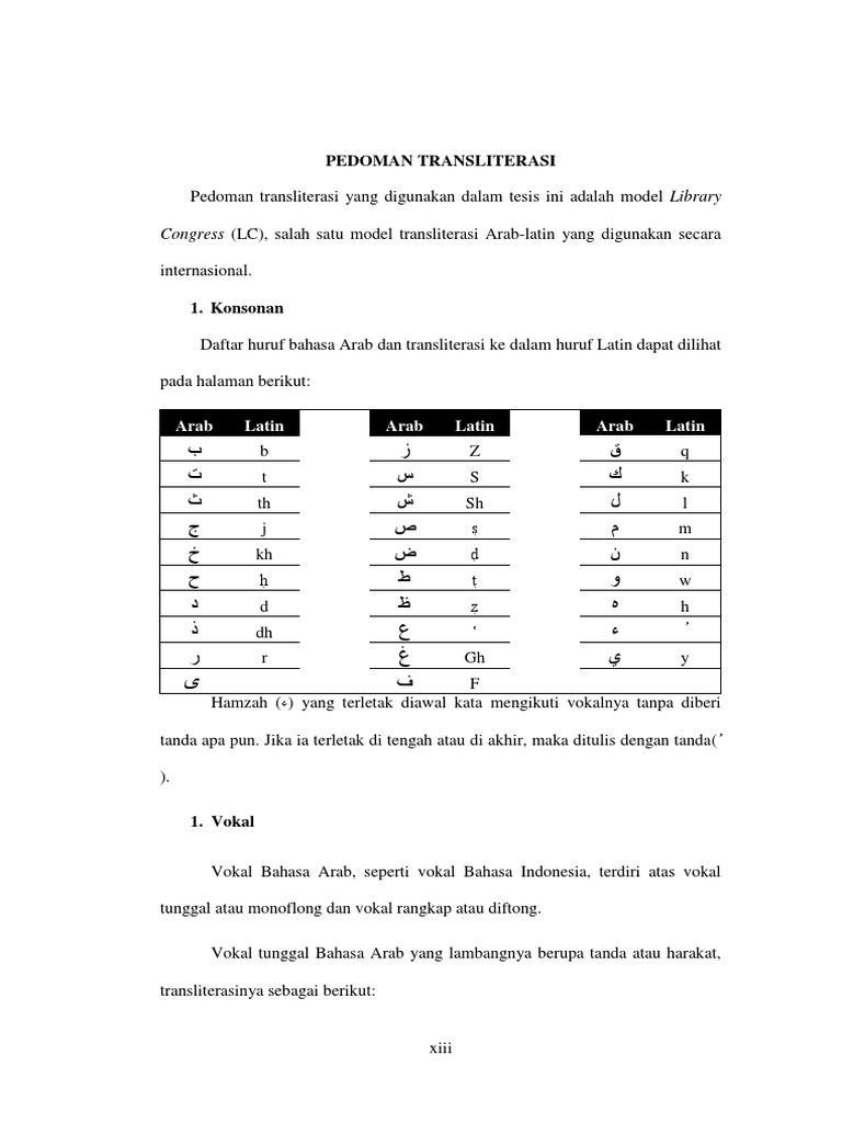 Pedoman Transliterasi