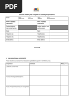 Capacity Building Plan Template For Assisting Organisation 1