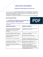 Iniciacion de Una Empresa:: 1.-¿Cuáles Son Las Alternativas Disponibles para Formar Una Empresa?