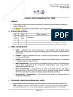 Procedure - Internal Auditing