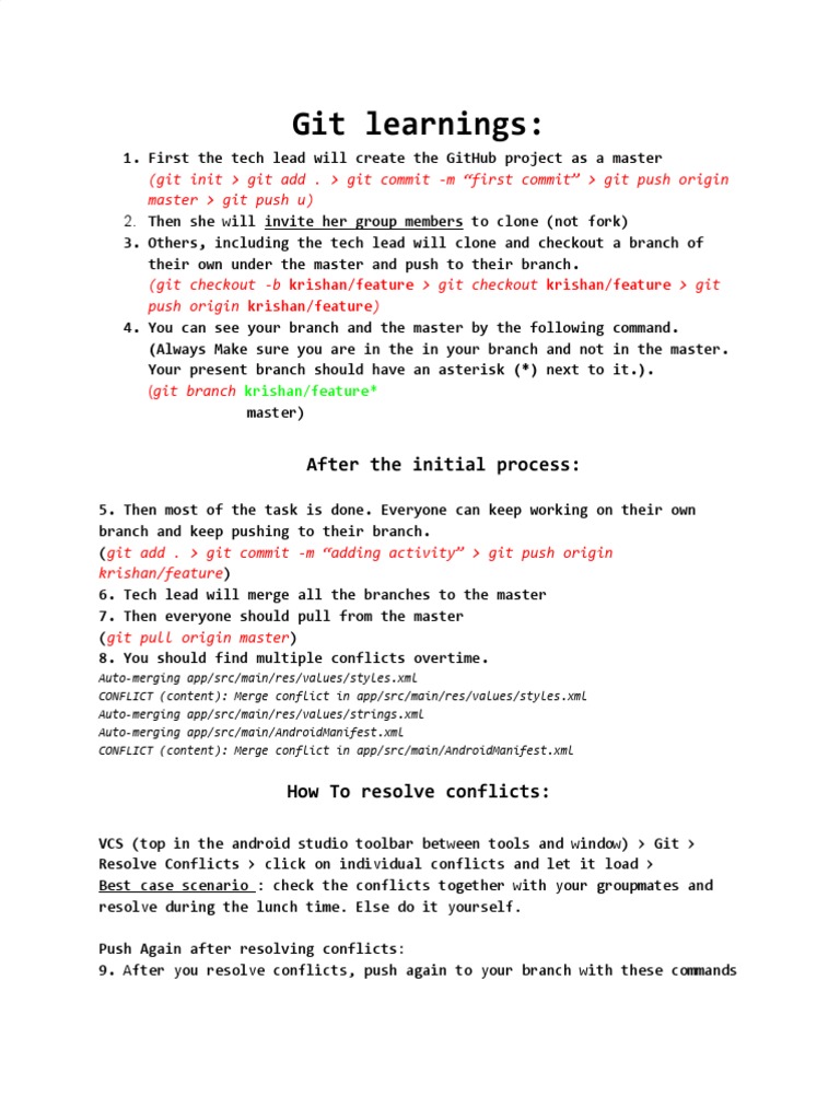 Git Collaboration Workflow Guide | PDF