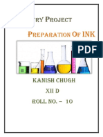 Chemistry Project-Preperation of Ink