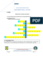 2011 Engleză Alte Concursuri Barem Clasa a v-A 0