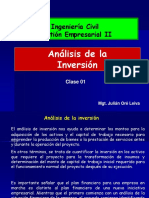 Clase 1 Analisis de La Inversion PDF