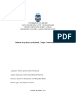 Informe Práctica Profesional Pedagogía Castellano