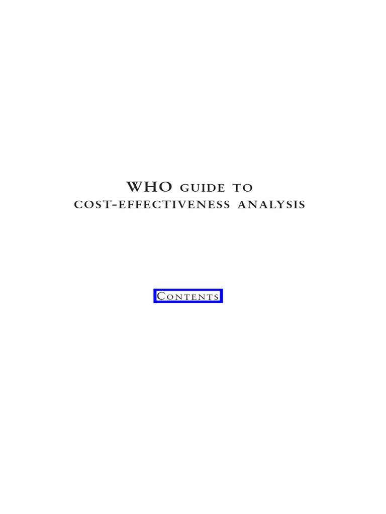 Who guide to cost effectiveness analysis pdf pdf cost effectiveness 