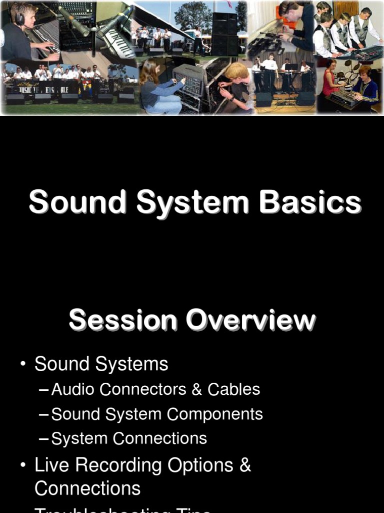 Live Sound System Basics Guide | PDF | Microphone | Coaxial Cable