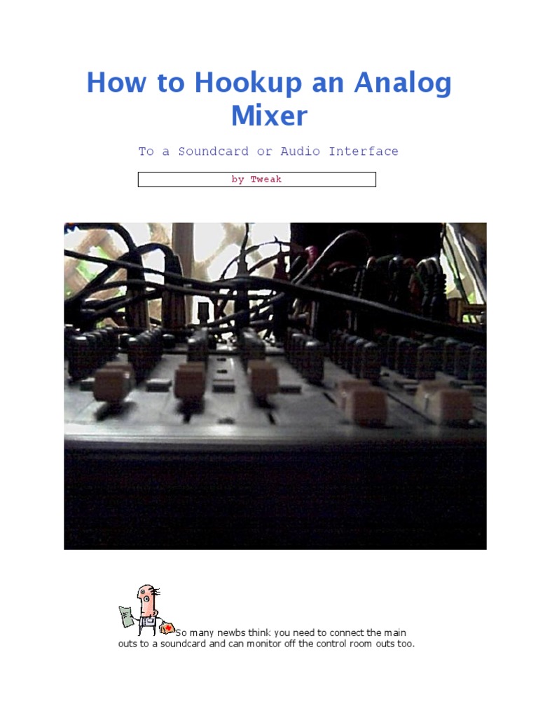 How To Hookup An Analog Mixer PDF Synthesizer Sound Production