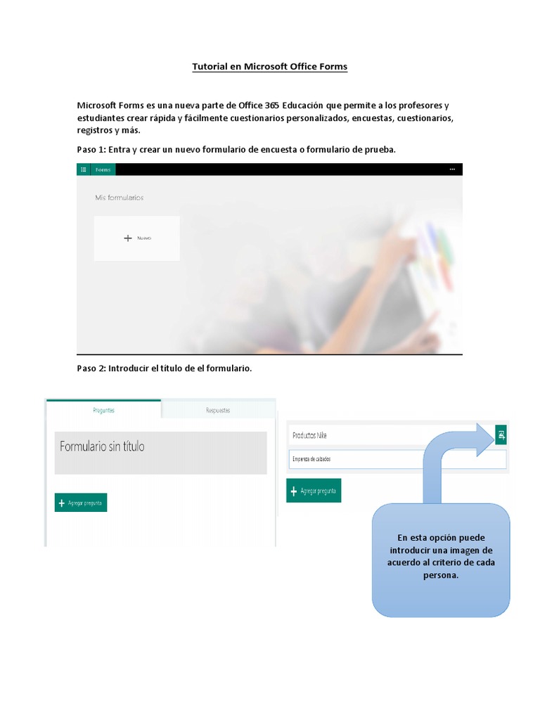 Tutorial Microsoft Forms | PDF | Cuestionario | Encuesta