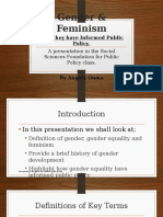 Gender & Feminism As Relates To Public Policy