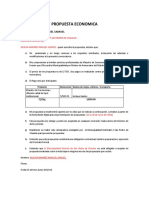 Propuesta económica para servicios de maestro de ceremonia y difusión radial