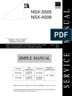 NSX-S505 NSX-A508 CD Stereo Cassette Receiver Manual Parts List