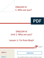 English 3 - Unit 1-Lesson 1