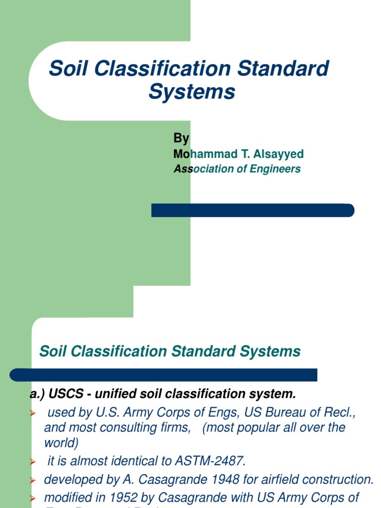 Soil Classification Standard Systems | PDF | Soil Science ...