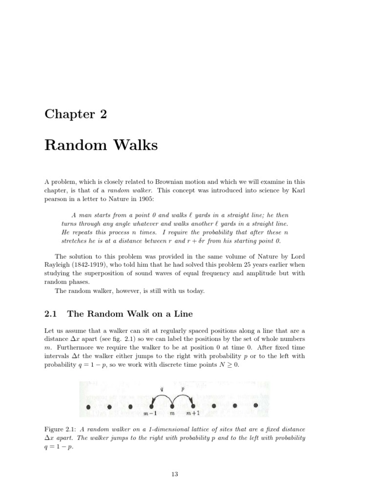 Random Walk PDF | PDF | Physics | Mathematical Analysis