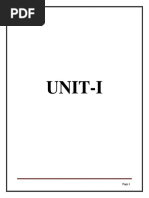 Unit I