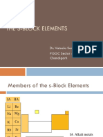 The S-Block Elements: Dr. Vatsala Soni PGGC Sector - 11 Chandigarh