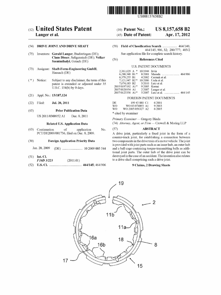 United States Patent (10) Patent No. US 8,157,658 B2 PDF