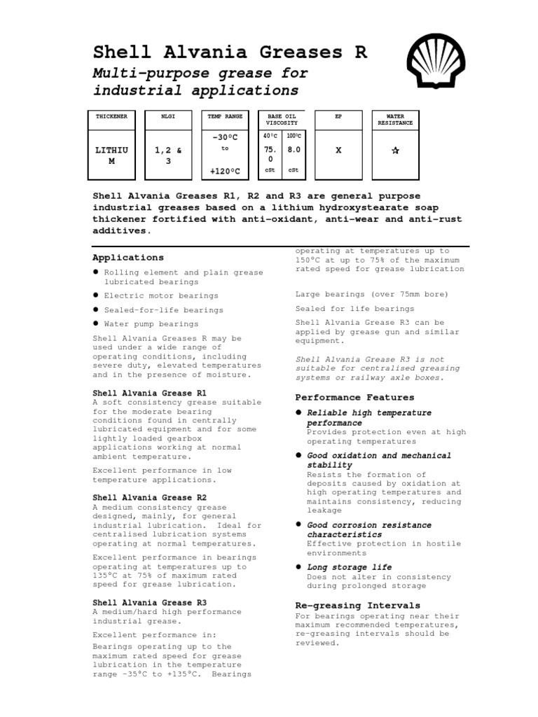 Alvania r3 | Download Free PDF | Bearing (Mechanical) | Materials