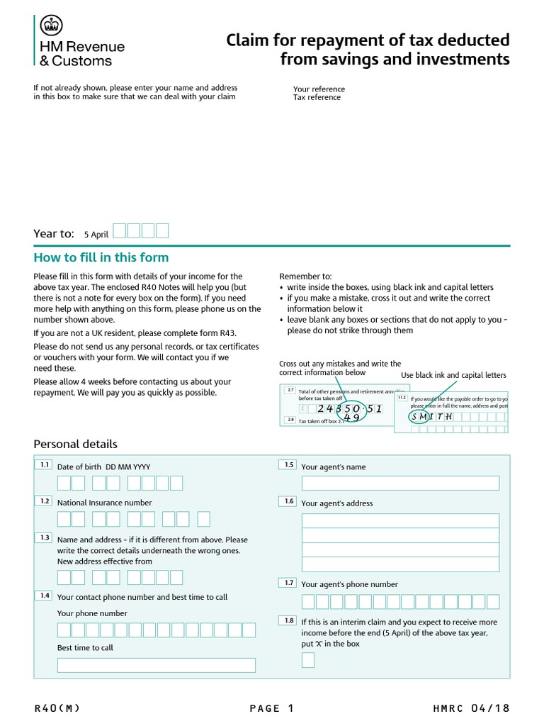 Guide to Completing R40 Tax Form | PDF | Dividend | Annuity (European)