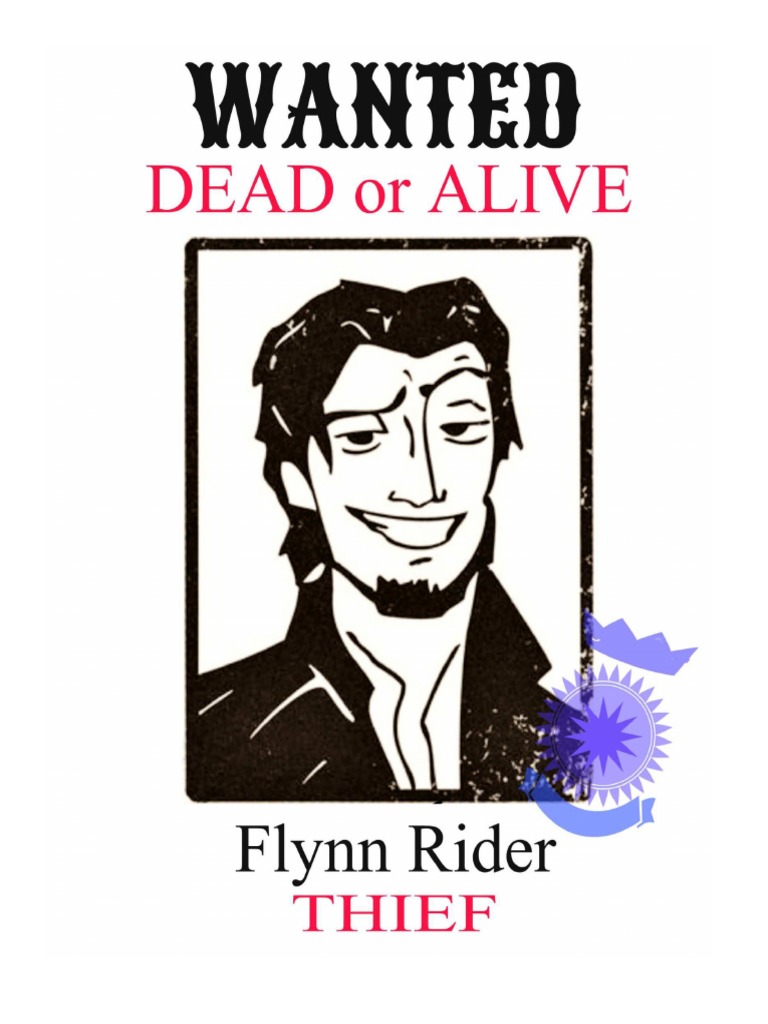 flynn rider wanted poster printable pdf | pdf