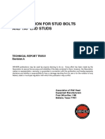 Specification For Stud Bolts and Tap End Studs: Technical Report Tr9501 Revision A