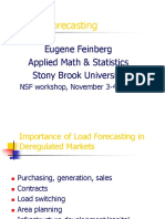 Load Forecasting: Eugene Feinberg Applied Math & Statistics Stony Brook University