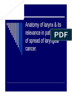 Anatomy of larynx and its relevance in pathways of spread of laryngeal cancer