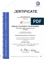 ISO Certificate Kilgray