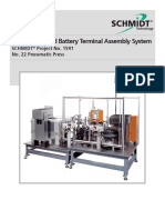 Fully Automated Battery Terminal Assembly System: Schmidt Project No. 1591 No. 22 Pneumatic Press