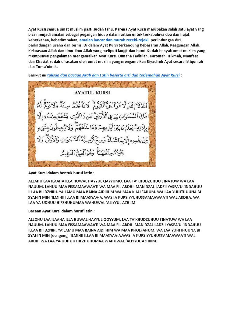  Gambar  Ayat Kursi Beserta Artinya  Galeri Kata