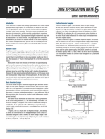 Dms Application Note: Direct Current Ammeters