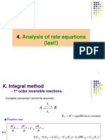 Week 4. Analysis of Rate Equations (Last!) - 1