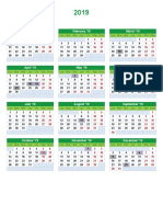 Calendario Anual 2019