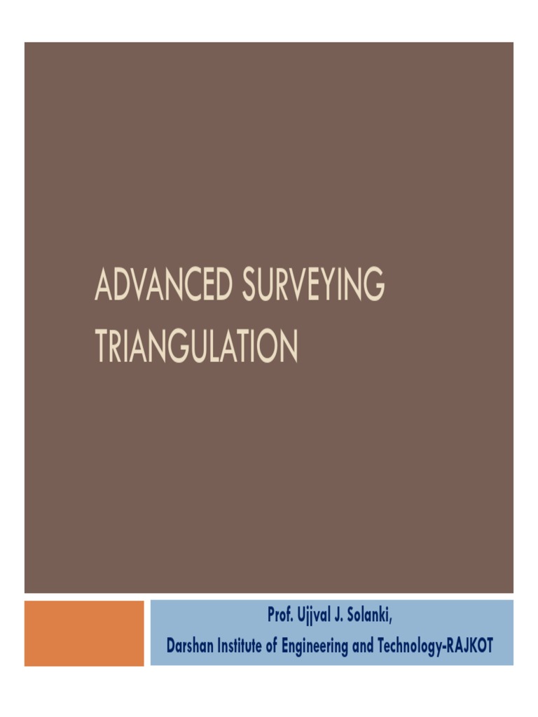 Triangulation Engineering Surveying Pdf Surveying Triangle