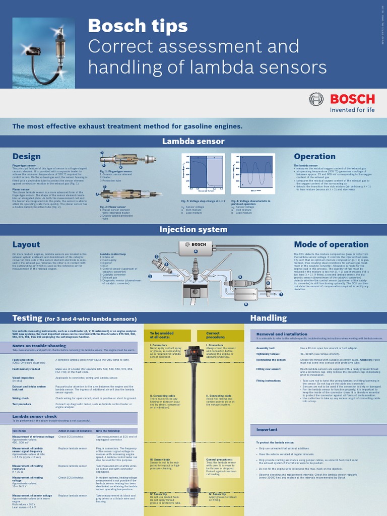 Bosch Tips Correct Assessment and Handling of Lambda Sensors | PDF ...