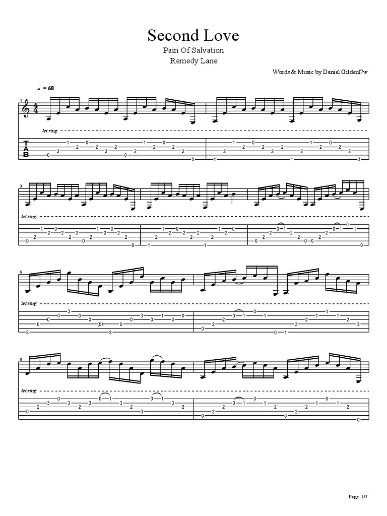 Pain of Salvation Second Love PDF