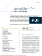 Chirurgie Des Anévrismes de L'aorte Abdominale Sous-Rénale - Techniques Chirurgicales