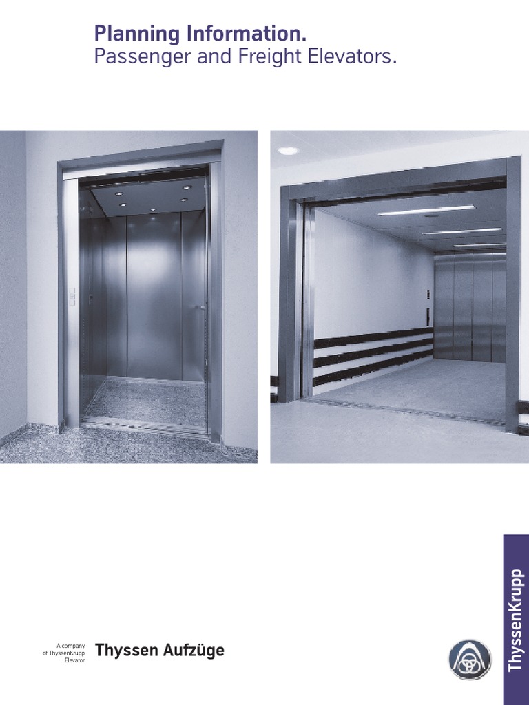 Planning For Elevators Pdf Elevator Door